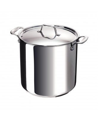 Oala inalta cu capac, inox, 10 L, 24 cm, Chef - BEKA